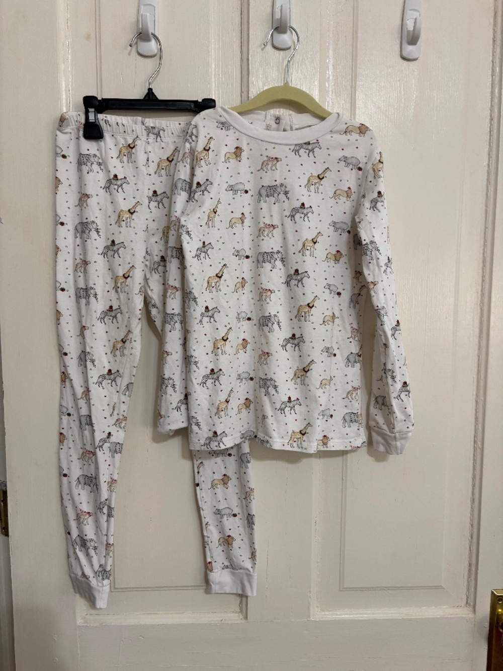 Sal and Pimenta Unisex Christmas Animal Parade Pajama set 12T